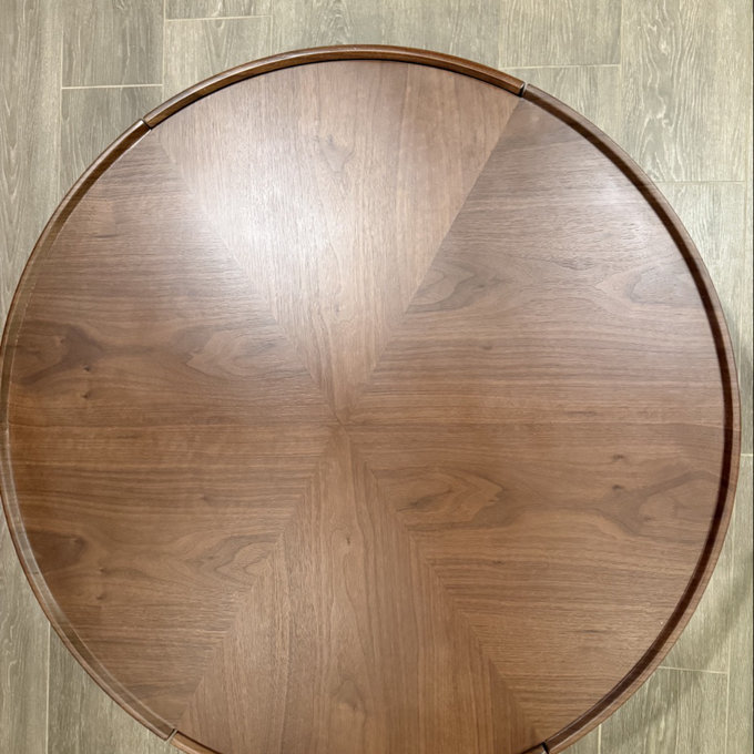 Latitude Run® Shanea Industrial Walnut Round Coffee Table with